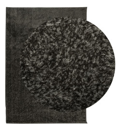 Tapis ISTAN à poils longs aspect brillant anthracite 160x230 cm