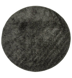 Tapis ISTAN à poils longs aspect brillant anthracite Ø 200 cm