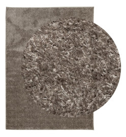 Tapis ISTAN à poils longs aspect brillant gris 240x340 cm