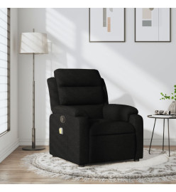 Fauteuil de massage inclinable Noir Tissu