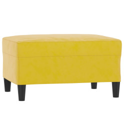 Ensemble de canapés 4 pcs avec coussins Jaune Velours