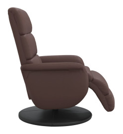 Fauteuil inclinable avec repose-pieds marron similicuir