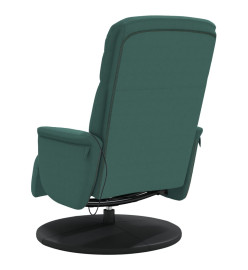 Fauteuil inclinable de massage repose-pied vert foncé velours