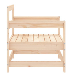 Chaises de jardin 2 pcs bois massif de pin