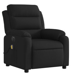 Fauteuil de massage inclinable électrique Noir Tissu