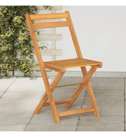 Chaises de bistrot pliantes lot de 8 bois d'acacia solide