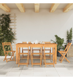 Chaises de bistrot pliantes lot de 8 bois d'acacia solide