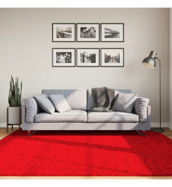 Tapis HUARTE à poils courts doux et lavable rouge 200x200 cm