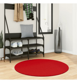 Tapis HUARTE à poils courts doux et lavable rouge Ø 100 cm