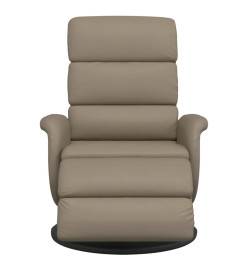 Fauteuil inclinable avec repose-pieds cappuccino similicuir