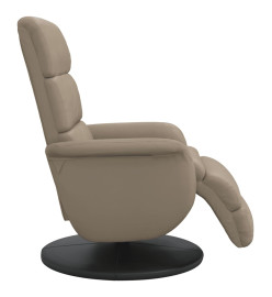 Fauteuil inclinable avec repose-pieds cappuccino similicuir