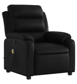 Fauteuil de massage inclinable Noir Similicuir