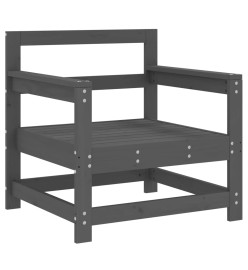 Chaises de jardin 2 pcs gris bois massif de pin