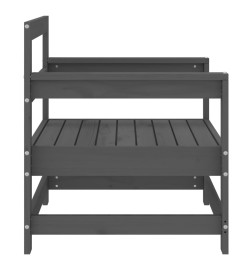 Chaises de jardin 2 pcs gris bois massif de pin
