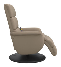 Fauteuil inclinable de massage repose-pieds cappuccino