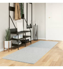 Tapis HUARTE à poils courts doux et lavable bleu 80x250 cm