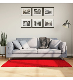 Tapis HUARTE à poils courts doux et lavable rouge 80x150 cm