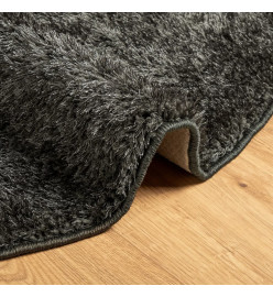 Tapis ISTAN à poils longs aspect brillant anthracite Ø 160 cm