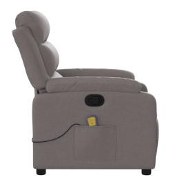 Fauteuil de massage inclinable Taupe Tissu