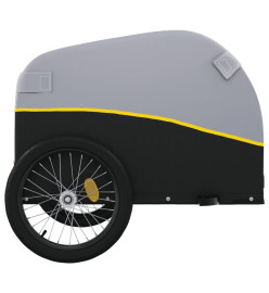 Remorque de vélo noir et jaune 30 kg fer