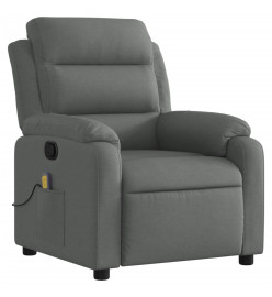 Fauteuil de massage inclinable Gris foncé Tissu