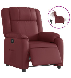 Fauteuil inclinable électrique Rouge bordeaux Similicuir