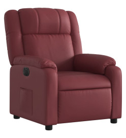 Fauteuil inclinable électrique Rouge bordeaux Similicuir