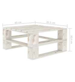 Salon palette de jardin 9 pcs avec coussins crème bois