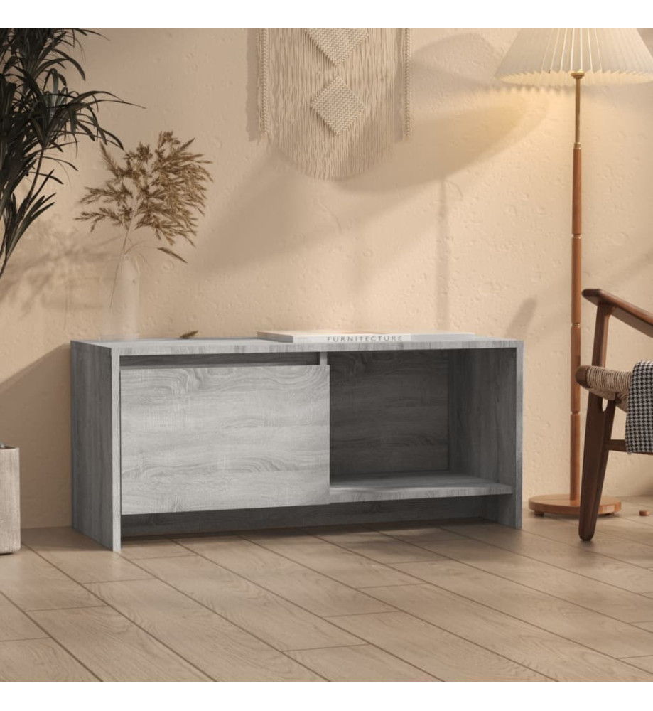 Meuble TV Sonoma gris 90x35x40 cm Aggloméré