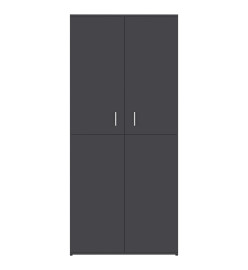 Armoire à chaussures Gris 80x39x178 cm Aggloméré