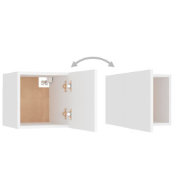 Meubles TV muraux 4 pcs Blanc 30,5x30x30 cm