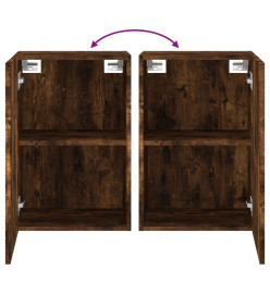 Meubles TV muraux 2 pcs chêne fumé 40,5x30x60cm bois ingénierie