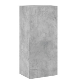 Meuble TV mural gris béton 40,5x30x90 cm bois d'ingénierie