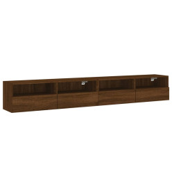 Meubles TV muraux 2pcs chêne marron 100x30x30cm bois ingénierie