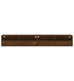 Meubles TV muraux 2pcs chêne marron 100x30x30cm bois ingénierie