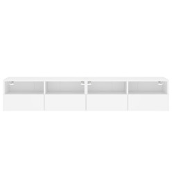 Meubles TV muraux 2 pcs blanc 80x30x30 cm bois d'ingénierie