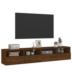 Meubles TV muraux 2 pcs chêne marron 80x30x30cm bois ingénierie