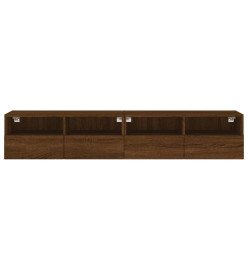 Meubles TV muraux 2 pcs chêne marron 80x30x30cm bois ingénierie