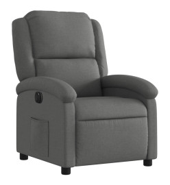 Fauteuil inclinable électrique Gris foncé Tissu