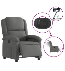 Fauteuil inclinable électrique Gris foncé Tissu