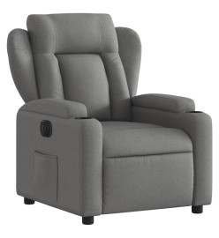 Fauteuil inclinable électrique Gris foncé Tissu