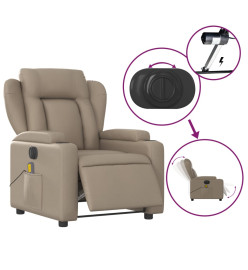 Fauteuil de massage inclinable électrique cappuccino similicuir