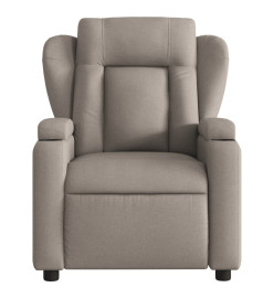 Fauteuil de massage inclinable électrique Taupe Tissu