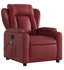 Fauteuil de massage inclinable électrique rouge bordeaux