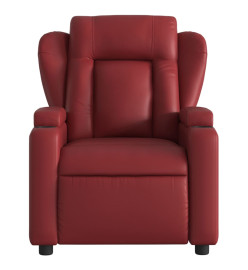 Fauteuil de massage inclinable électrique rouge bordeaux