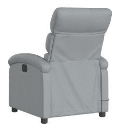 Fauteuil de massage inclinable électrique gris clair tissu