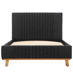 Cadre de lit Gris foncé Tissu 90 x 200 cm
