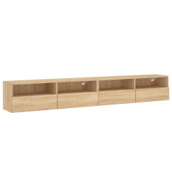 Meubles TV muraux 2pcs chêne sonoma 100x30x30cm bois ingénierie