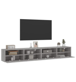 Meubles TV muraux 2pcs sonoma gris 100x30x30 cm bois ingénierie