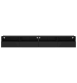 Meubles TV muraux 2 pcs noir 100x30x30 cm bois d'ingénierie